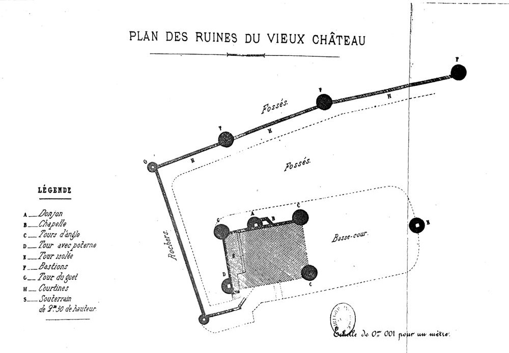 Plan des fortification de Château chinon