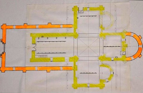 Plan de l'église de Béard