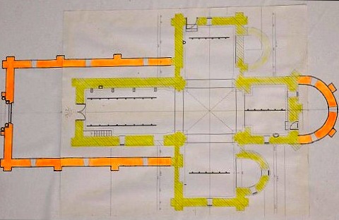Plan de l'église de Béard