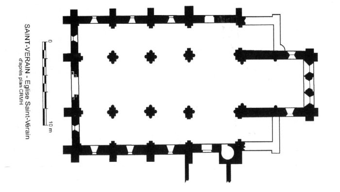 Plan église de Saint-Verain