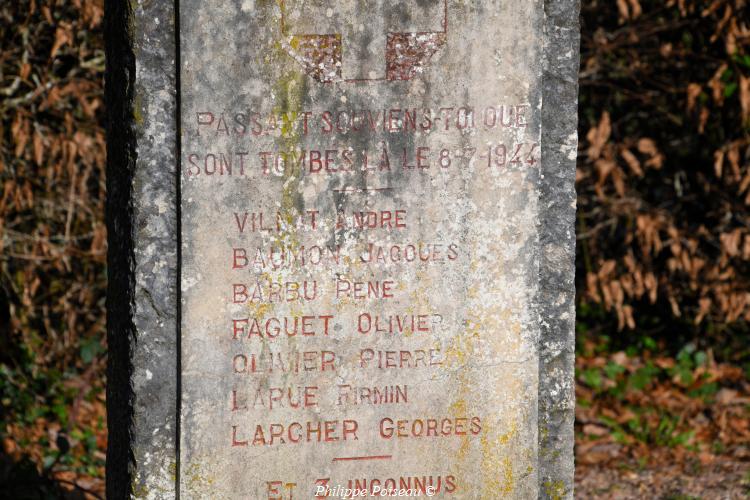 Stèle des résistants de 1944 un hommage