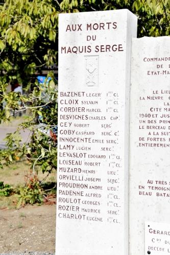 Stèle du Maquis Serge Nièvre Passion