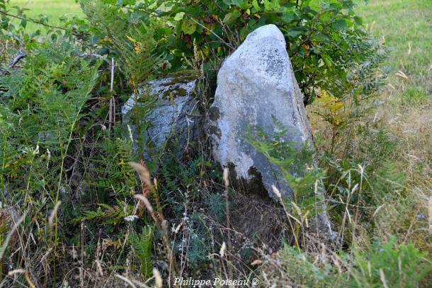 Une Borne en granite bleu