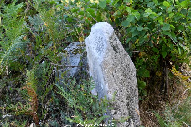 Une Borne en granite bleu