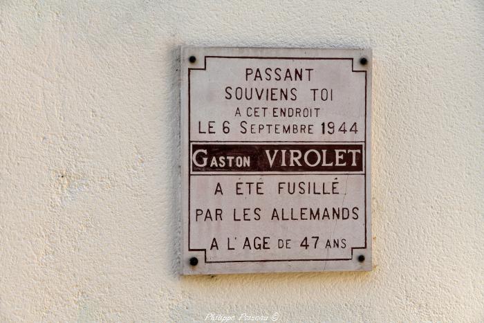 Virolet Gaston victime de guerre un hommage