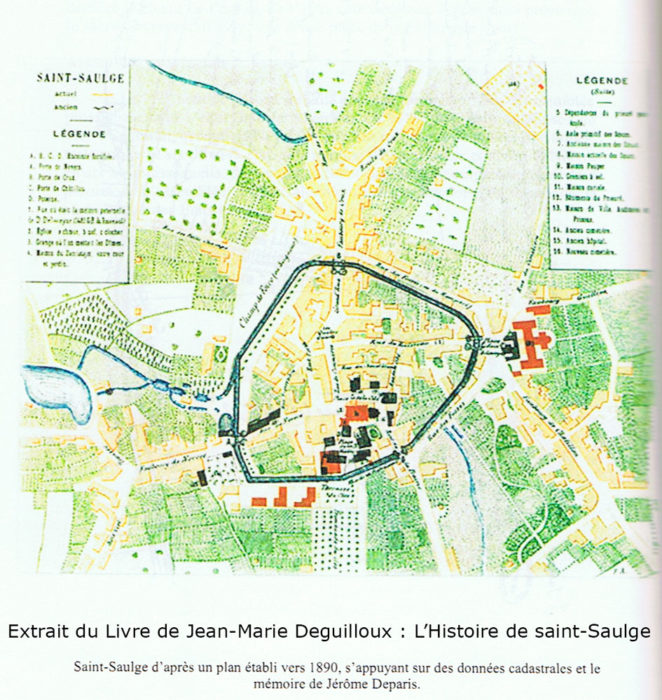 Fortification de Saint-Saulge carte de 1890