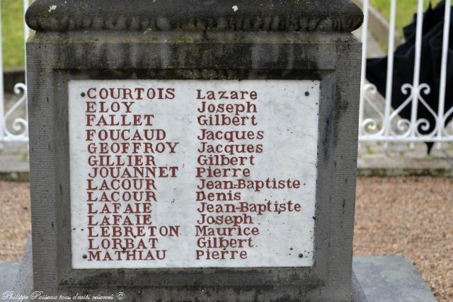 Monument aux morts de Fleury sur Loire Nièvre Passion