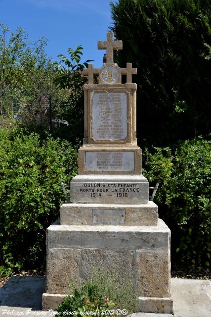 Monument aux Morts de Oulon Nièvre Passion