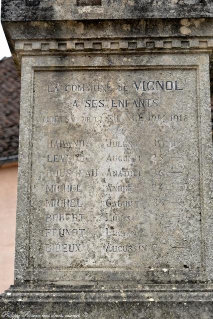 Monument aux morts de Vignol un beau patrimoine