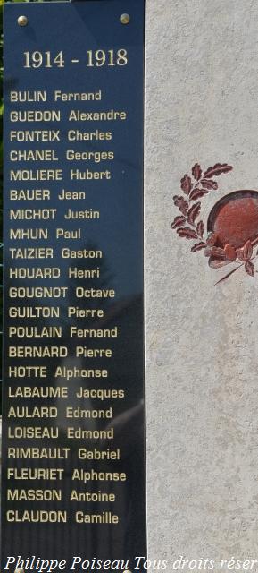 Monument aux morts de Varennes les Narcy