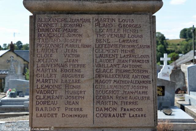 Monument aux morts de Villapourçon Nièvre Passion